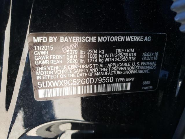 Photo 9 VIN: 5UXWX9C52G0D79550 - BMW X3 