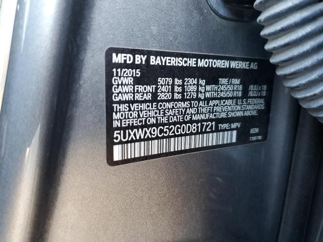 Photo 12 VIN: 5UXWX9C52G0D81721 - BMW X3 XDRIVE2 