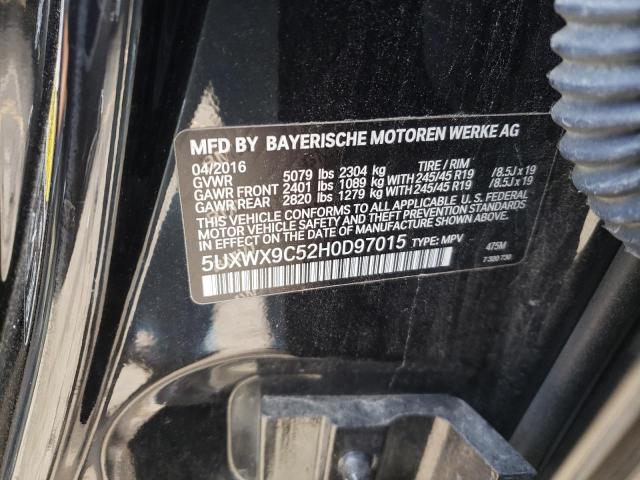 Photo 12 VIN: 5UXWX9C52H0D97015 - BMW X3 XDRIVE2 