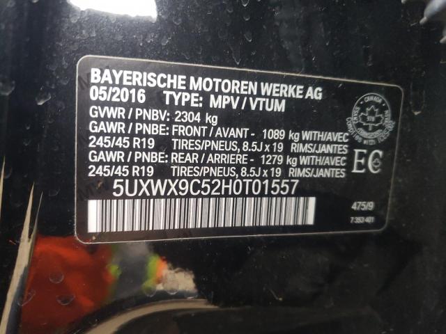 Photo 12 VIN: 5UXWX9C52H0T01557 - BMW X3 