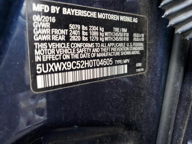 Photo 11 VIN: 5UXWX9C52H0T04605 - BMW X3 XDRIVE2 