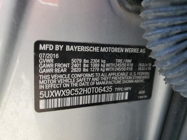 Photo 11 VIN: 5UXWX9C52H0T06435 - BMW X3 XDRIVE2 