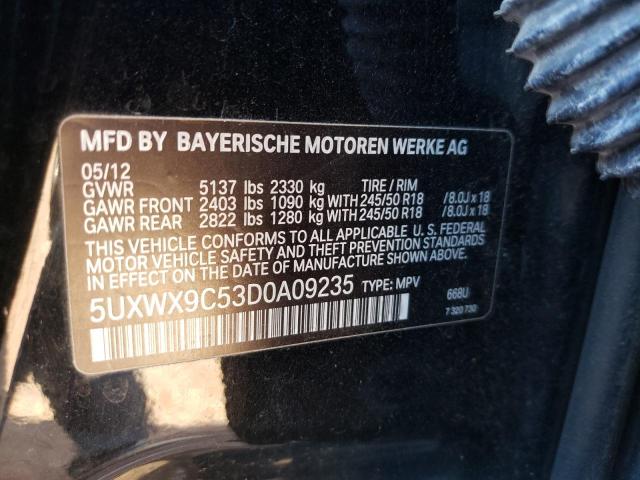 Photo 9 VIN: 5UXWX9C53D0A09235 - BMW X3 XDRIVE2 