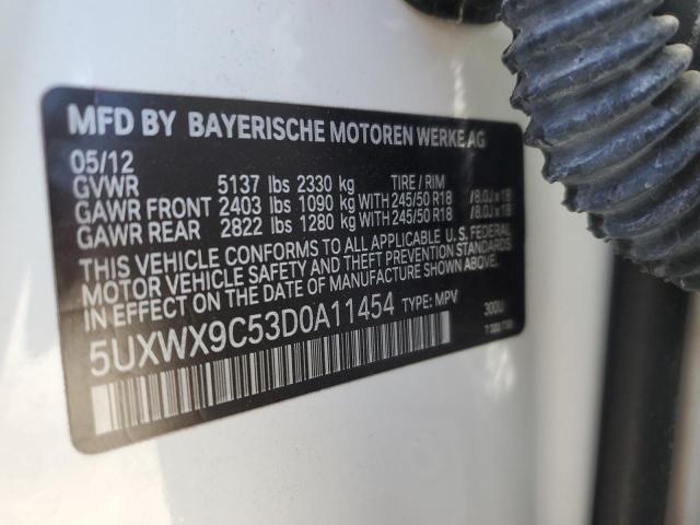 Photo 11 VIN: 5UXWX9C53D0A11454 - BMW X3 XDRIVE2 