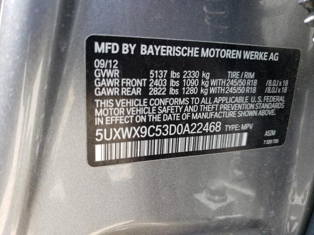 Photo 13 VIN: 5UXWX9C53D0A22468 - BMW X3 XDRIVE2 