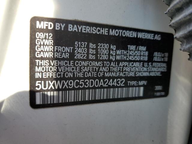 Photo 12 VIN: 5UXWX9C53D0A24432 - BMW X3 XDRIVE2 