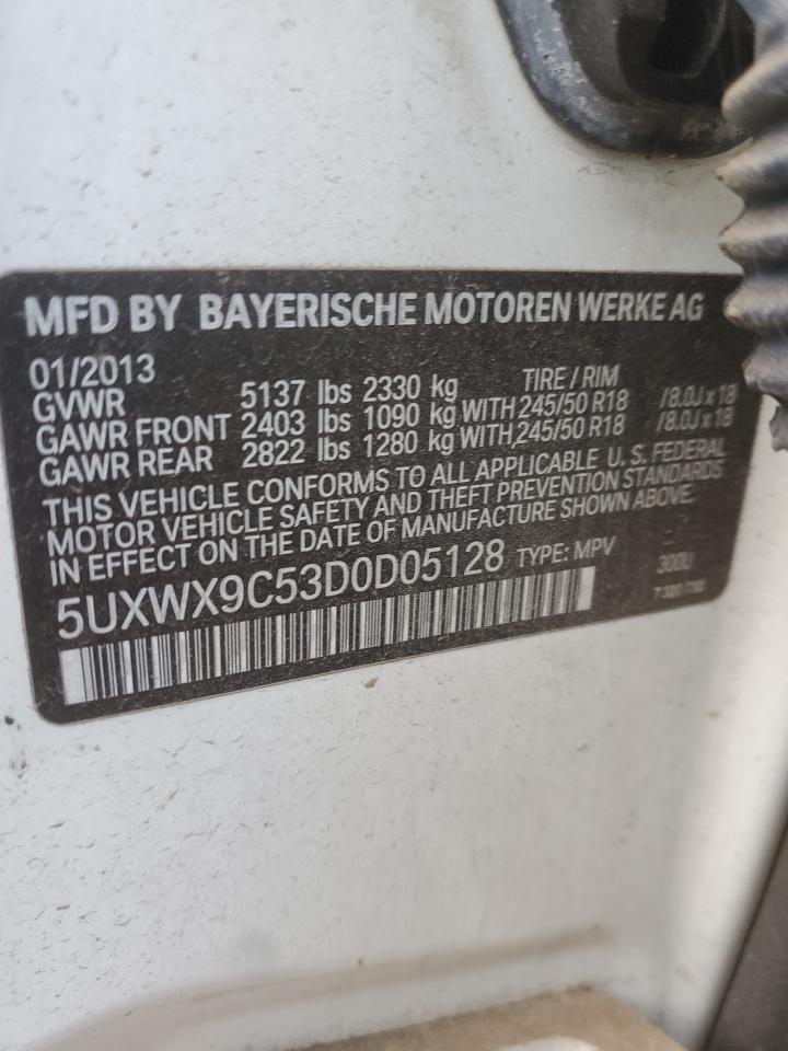 Photo 11 VIN: 5UXWX9C53D0D05128 - BMW X3 