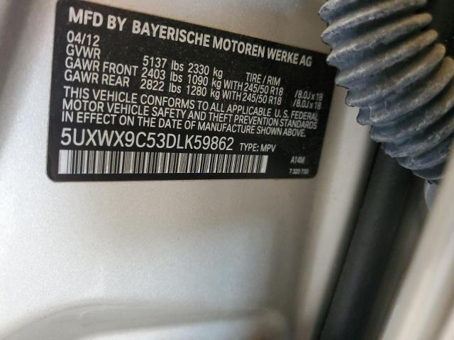 Photo 12 VIN: 5UXWX9C53DLK59862 - BMW X3 XDRIVE2 