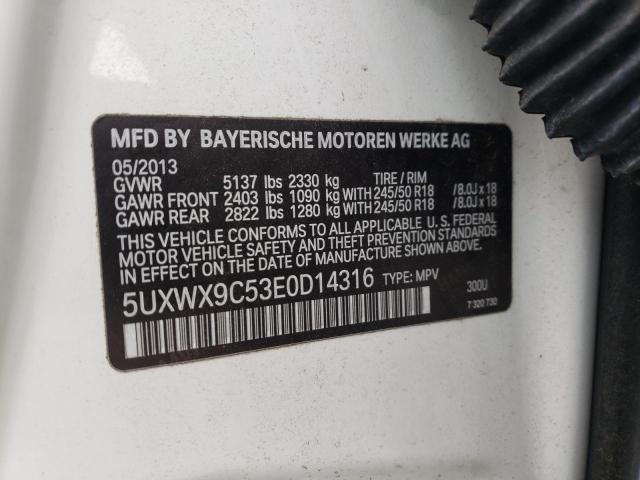 Photo 12 VIN: 5UXWX9C53E0D14316 - BMW X3 XDRIVE2 