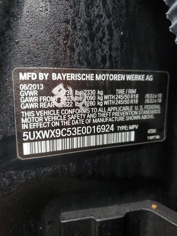 Photo 12 VIN: 5UXWX9C53E0D16924 - BMW X3 XDRIVE2 