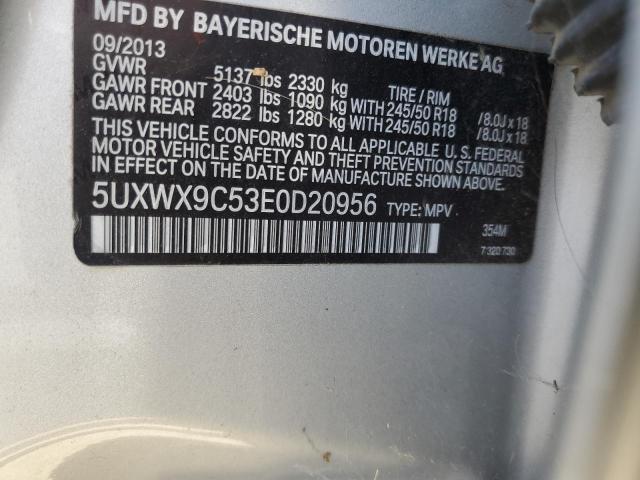 Photo 12 VIN: 5UXWX9C53E0D20956 - BMW X3 