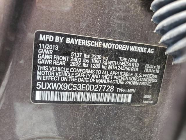 Photo 12 VIN: 5UXWX9C53E0D27728 - BMW X3 