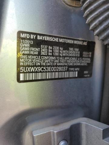 Photo 12 VIN: 5UXWX9C53E0D28037 - BMW X3 XDRIVE2 