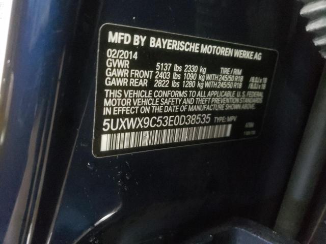 Photo 12 VIN: 5UXWX9C53E0D38535 - BMW X3 XDRIVE2 