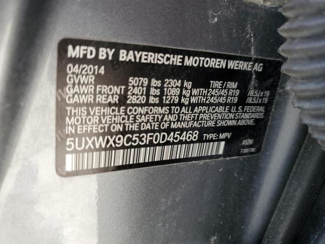 Photo 11 VIN: 5UXWX9C53F0D45468 - BMW X3 XDRIVE2 