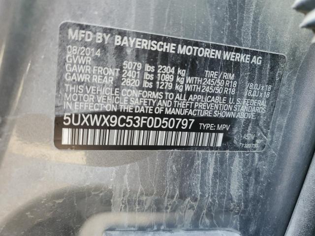 Photo 12 VIN: 5UXWX9C53F0D50797 - BMW X3 