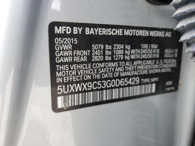 Photo 11 VIN: 5UXWX9C53G0D65429 - BMW X3 XDRIVE2 