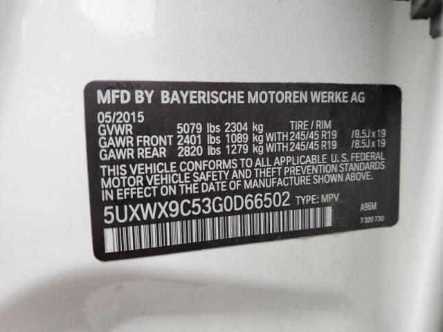 Photo 12 VIN: 5UXWX9C53G0D66502 - BMW X3 XDRIVE2 