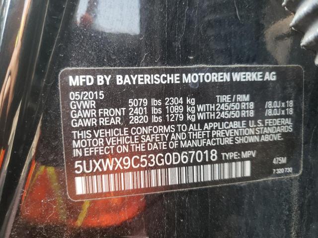 Photo 12 VIN: 5UXWX9C53G0D67018 - BMW X3 XDRIVE2 