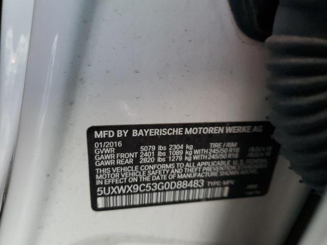 Photo 13 VIN: 5UXWX9C53G0D88483 - BMW X3 XDRIVE2 