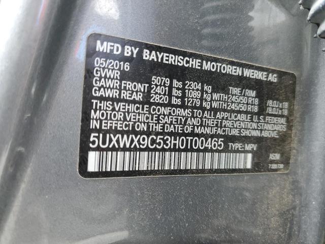 Photo 13 VIN: 5UXWX9C53H0T00465 - BMW X3 XDRIVE2 