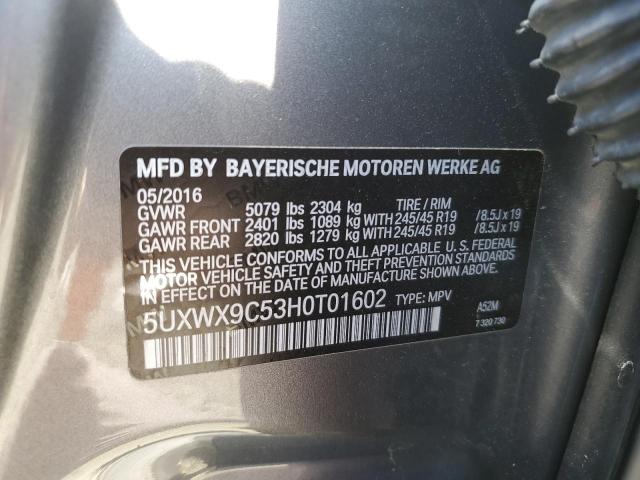 Photo 12 VIN: 5UXWX9C53H0T01602 - BMW X3 