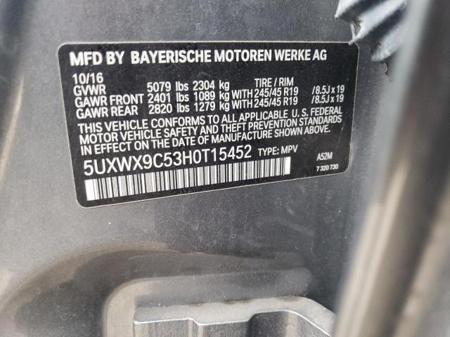 Photo 11 VIN: 5UXWX9C53H0T15452 - BMW X3 