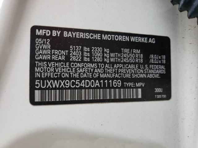 Photo 12 VIN: 5UXWX9C54D0A11169 - BMW X3 XDRIVE2 