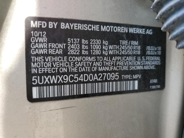 Photo 11 VIN: 5UXWX9C54D0A27095 - BMW X3 XDRIVE2 