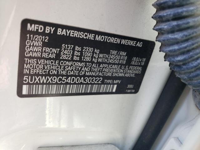 Photo 12 VIN: 5UXWX9C54D0A30322 - BMW X3 XDRIVE2 