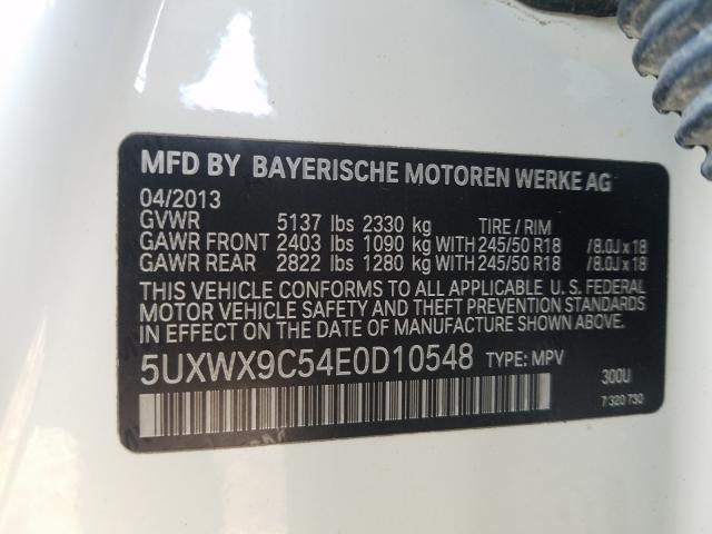 Photo 9 VIN: 5UXWX9C54E0D10548 - BMW X3 XDRIVE2 