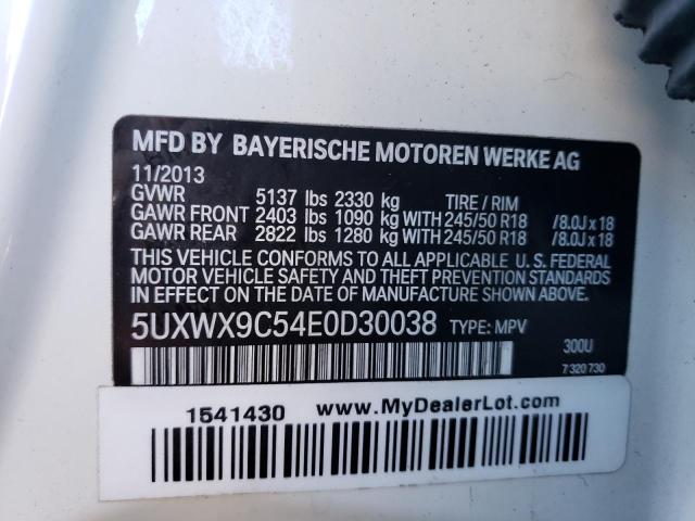 Photo 12 VIN: 5UXWX9C54E0D30038 - BMW X3 XDRIVE2 