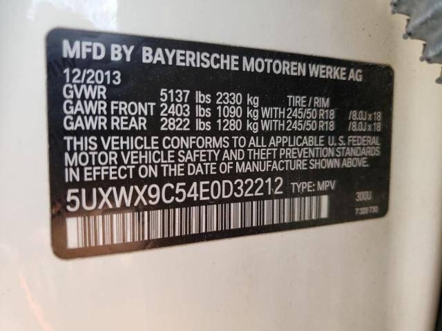 Photo 12 VIN: 5UXWX9C54E0D32212 - BMW X3 