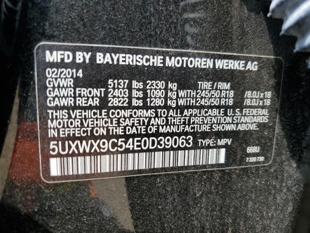 Photo 12 VIN: 5UXWX9C54E0D39063 - BMW X3 XDRIVE2 