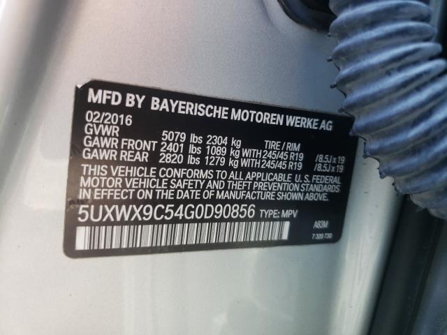 Photo 9 VIN: 5UXWX9C54G0D90856 - BMW X3 