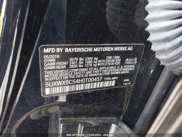 Photo 8 VIN: 5UXWX9C54H0T00457 - BMW X3 