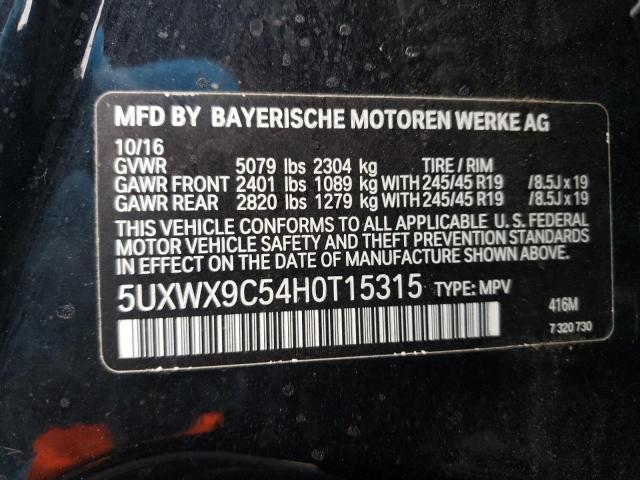 Photo 12 VIN: 5UXWX9C54H0T15315 - BMW X3 XDRIVE2 