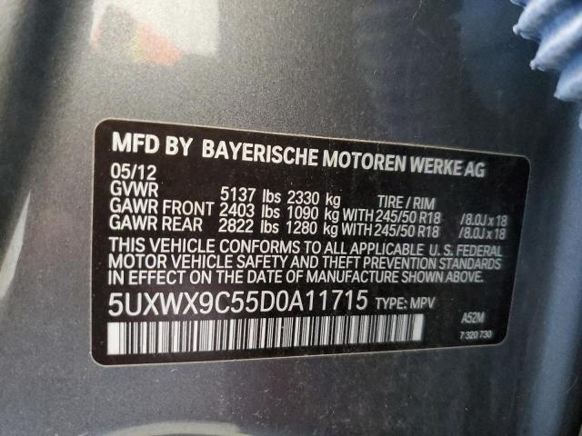 Photo 12 VIN: 5UXWX9C55D0A11715 - BMW X3 XDRIVE2 