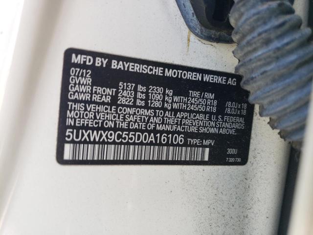 Photo 12 VIN: 5UXWX9C55D0A16106 - BMW X3 XDRIVE2 