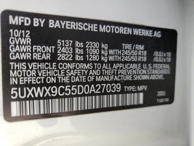 Photo 12 VIN: 5UXWX9C55D0A27039 - BMW X3 XDRIVE2 