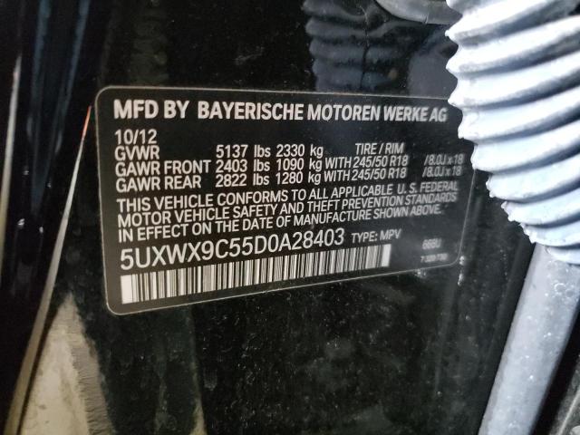 Photo 9 VIN: 5UXWX9C55D0A28403 - BMW X3 XDRIVE2 