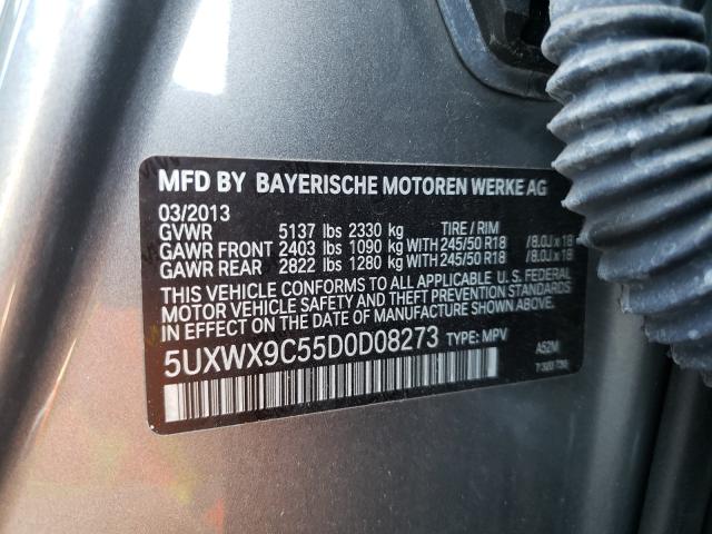 Photo 9 VIN: 5UXWX9C55D0D08273 - BMW X3 XDRIVE2 