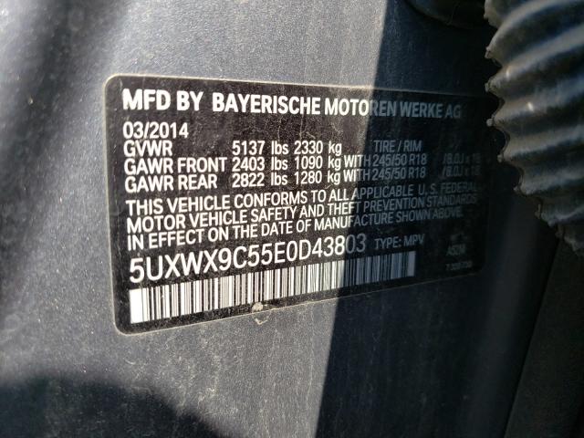 Photo 9 VIN: 5UXWX9C55E0D43803 - BMW X3 