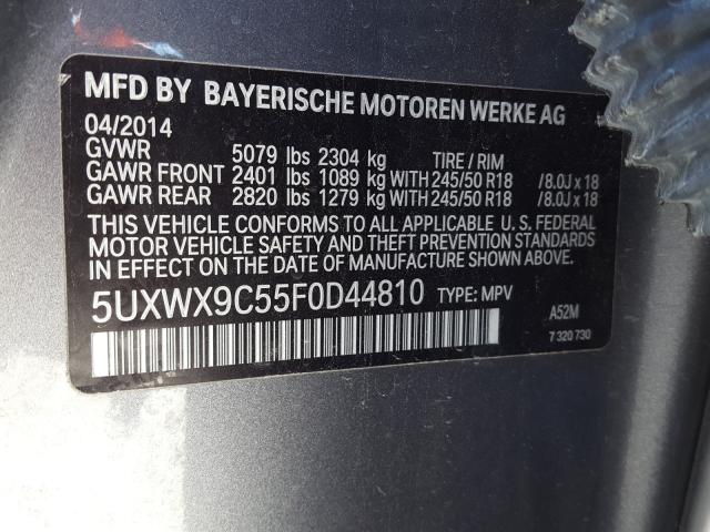 Photo 9 VIN: 5UXWX9C55F0D44810 - BMW X3 XDRIVE2 