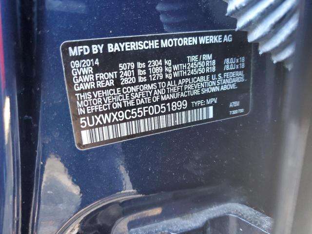 Photo 11 VIN: 5UXWX9C55F0D51899 - BMW X3 XDRIVE2 