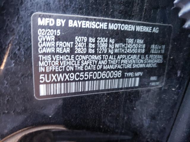 Photo 9 VIN: 5UXWX9C55F0D60098 - BMW X3 XDRIVE2 