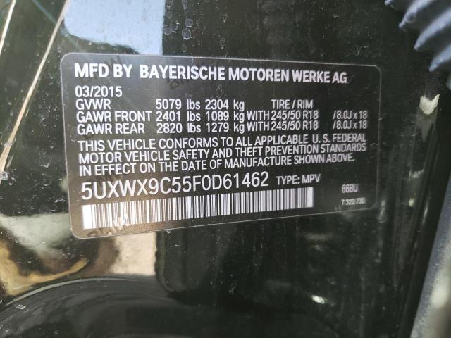 Photo 9 VIN: 5UXWX9C55F0D61462 - BMW X3 XDRIVE2 