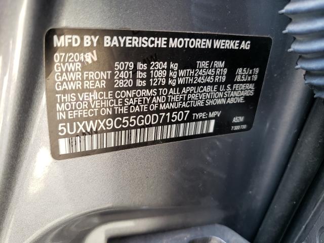 Photo 9 VIN: 5UXWX9C55G0D71507 - BMW X3 