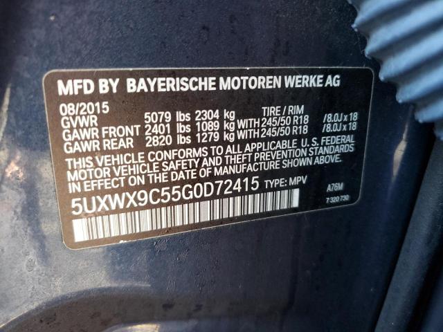 Photo 12 VIN: 5UXWX9C55G0D72415 - BMW X3 XDRIVE2 