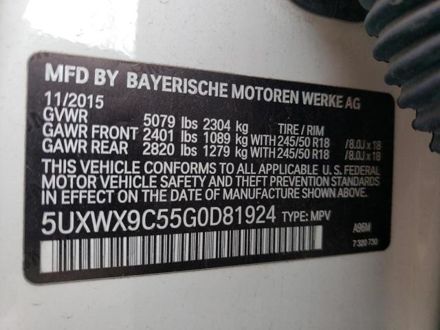 Photo 11 VIN: 5UXWX9C55G0D81924 - BMW X3 